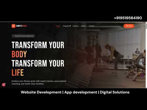 Premium Gym Website Design in Next.js 15 | Modern Fitness Website UI/UX | #ashvedaglobaltechnologies